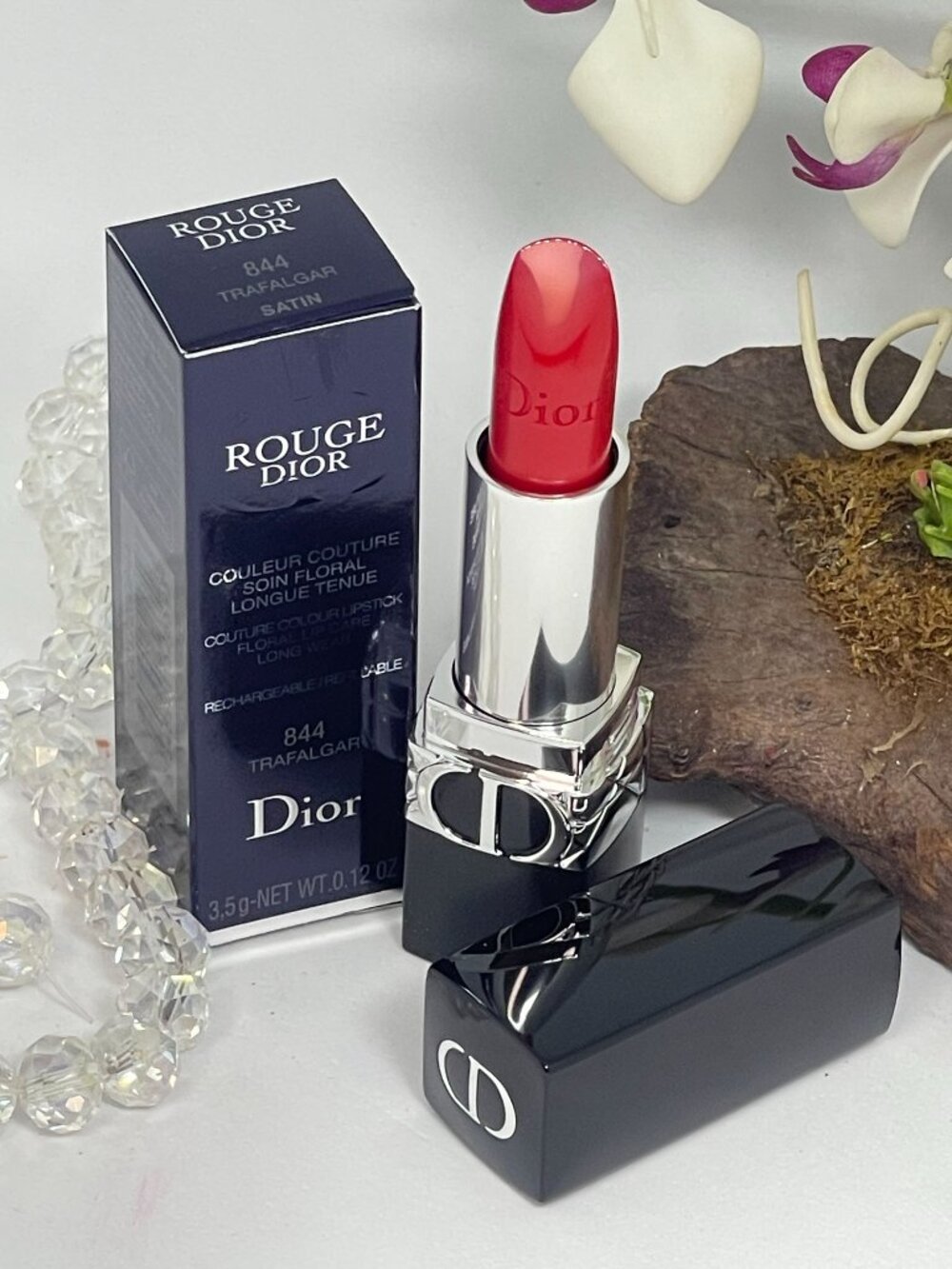 Dior Rouge Dior Couture Colour Refillable Lipstick - 844 Trafalgar (Satin) - NIB